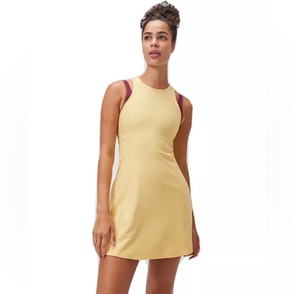 Outdoor Voices Athena Athletic Tennis Dress Small Yellow Small NWOT